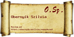 Obernyik Szilvia névjegykártya